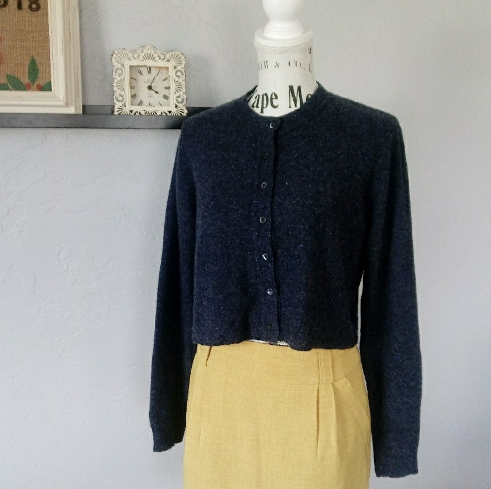 Autumn Cashmere cropped boxy cardigan